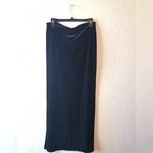 Vintage Black Velvet Maxi Skirt